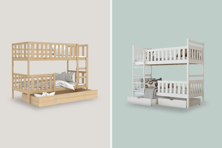 Etagenbetten aus Naturholz